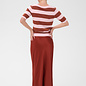 KAregina Stripe V-neck Pullover Henna Shiny