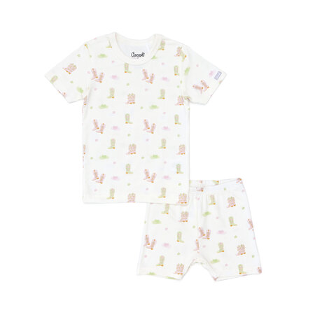 Cowgirl Boots on Cream Pyjama