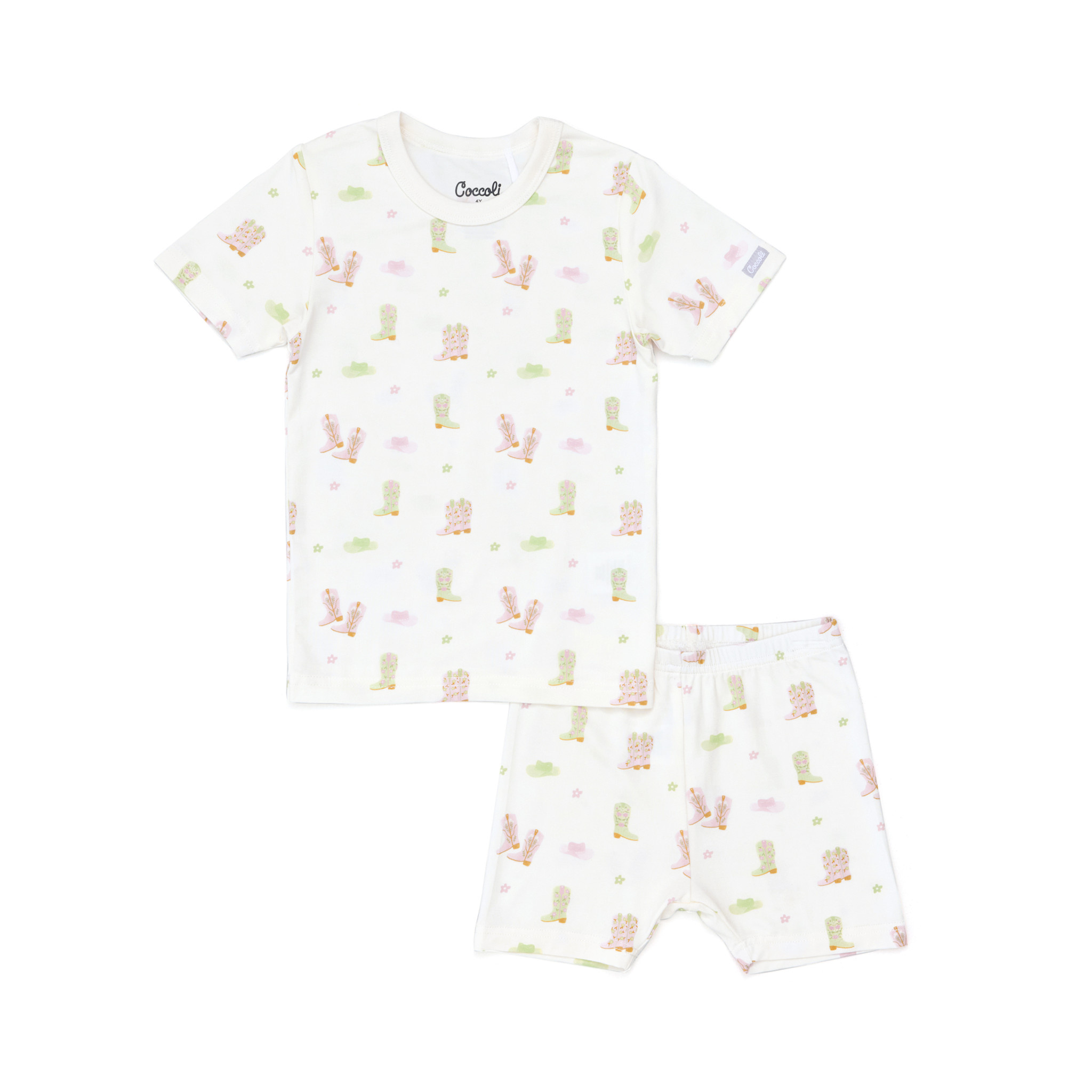 Cowgirl Boots on Cream Pyjama