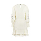 Dress Offwhite Embroidered Flowers Sleeve