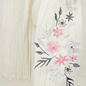Dress Offwhite Embroidered Flowers Sleeve