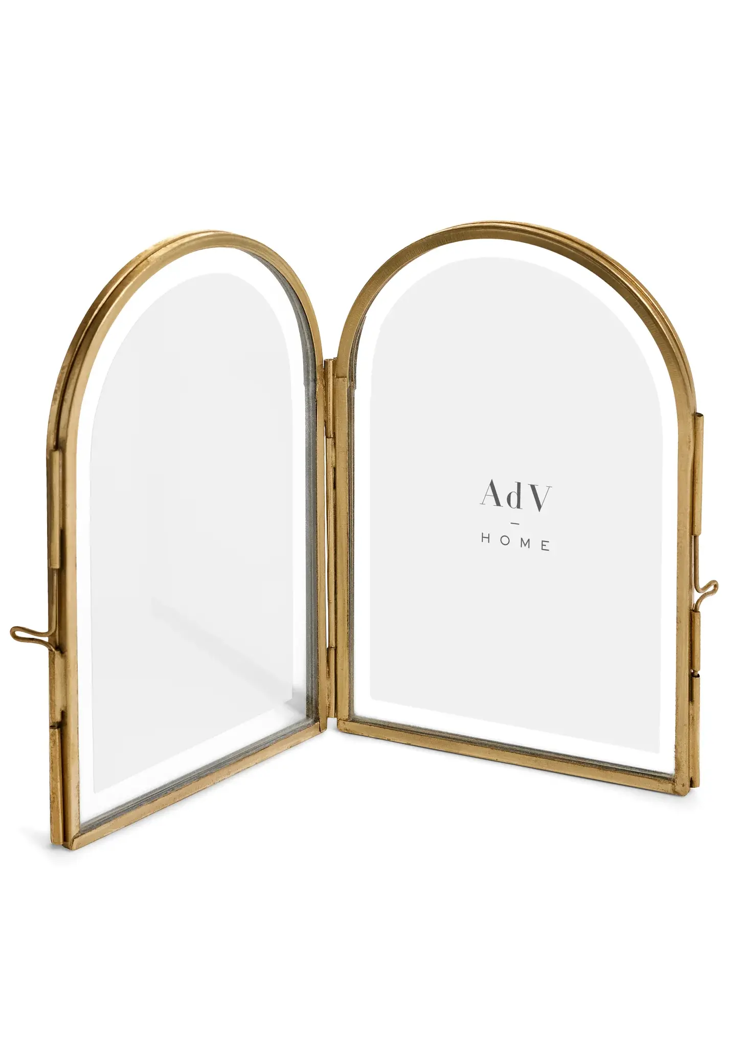 PICTURE FRAME DOUBLE ARCH 4X6 IR/GLS ANTIQUE BRASS