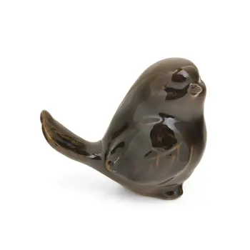 DECO CERAMIC BIRD DARK BROWN