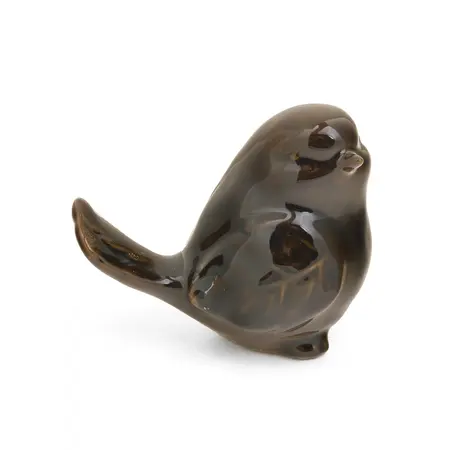 DECO CERAMIC BIRD DARK BROWN