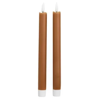 TAPPER CANDLE LED CLASSIC SET/ 2 10" DUSTY ROSE