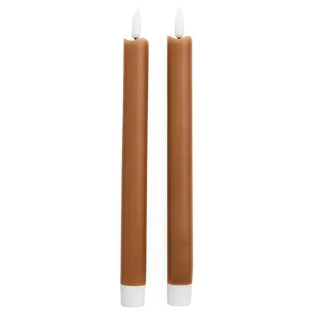 TAPPER CANDLE LED CLASSIC SET/ 2 10" DUSTY ROSE