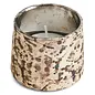 CANDLE HOLDER FRECKLED GLASS RUSTIC MERCURY