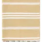 THROW WOVEN COT W/STRIPE AND FRINGES YEL/WH 50X60