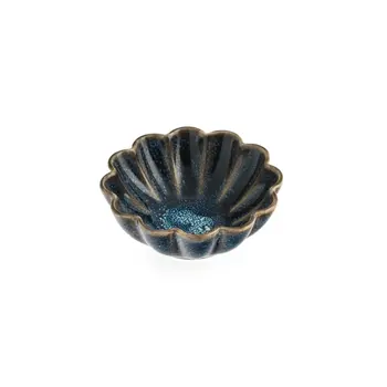SMALL CERA FLOWER SHAPED BOWL BLUE