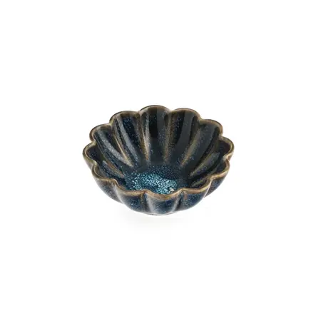 SMALL CERA FLOWER SHAPED BOWL BLUE