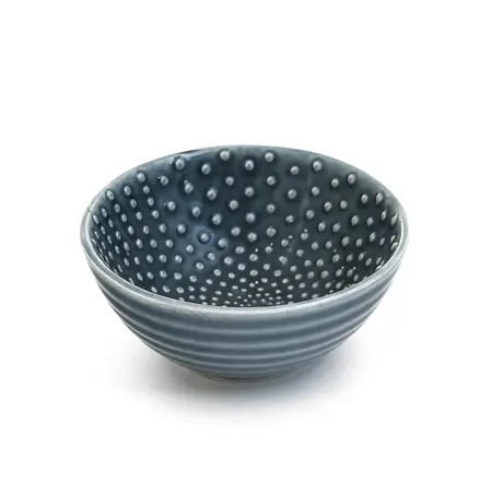 SMALL CERAMIC BOWL DOTS BLUE