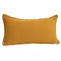 CUSHION W/STITCH PIPING COTTON YELLOW 12X22