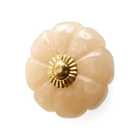 KNOB RESIN FLOWER SHAPE IVORY