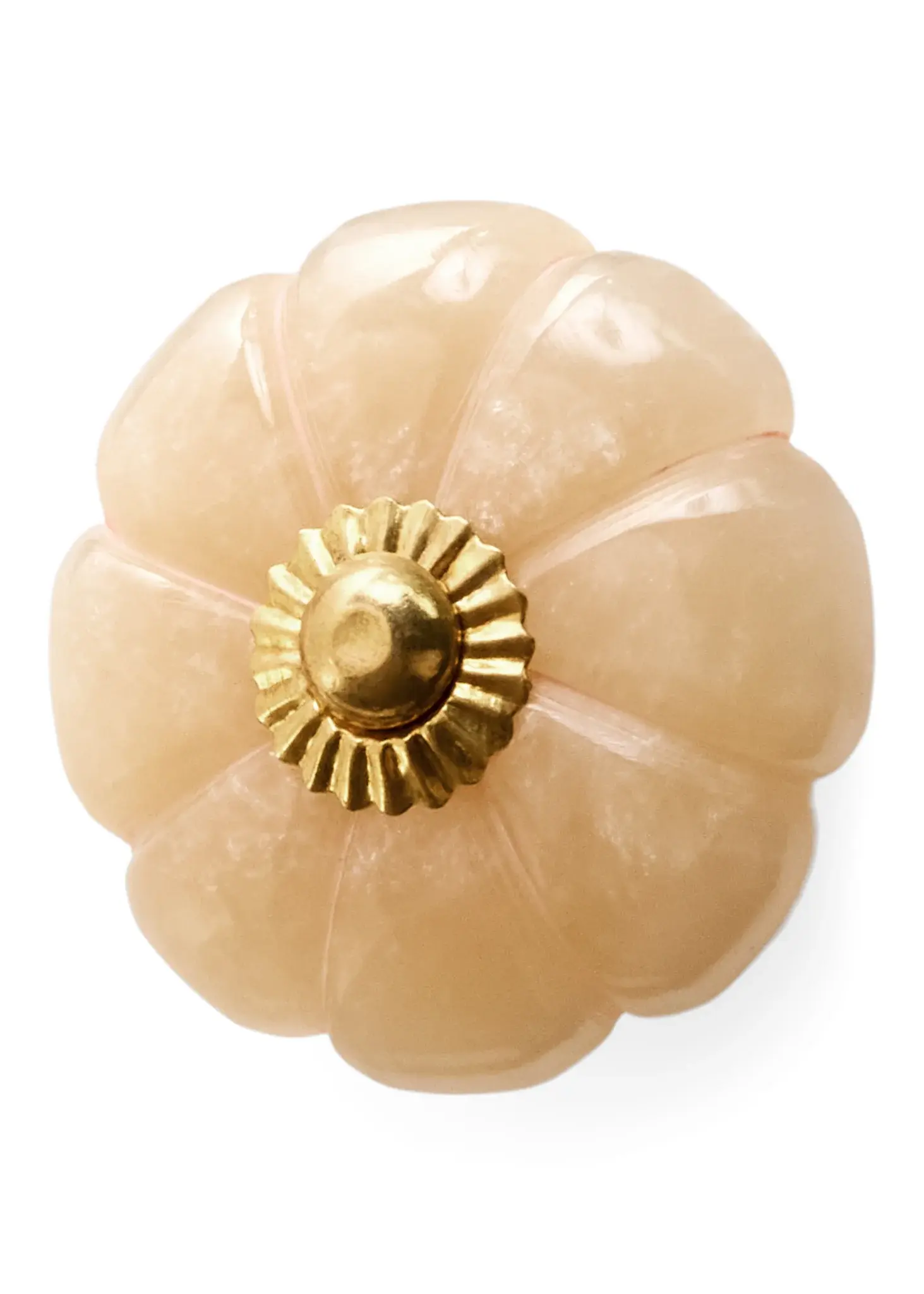 KNOB RESIN FLOWER SHAPE IVORY