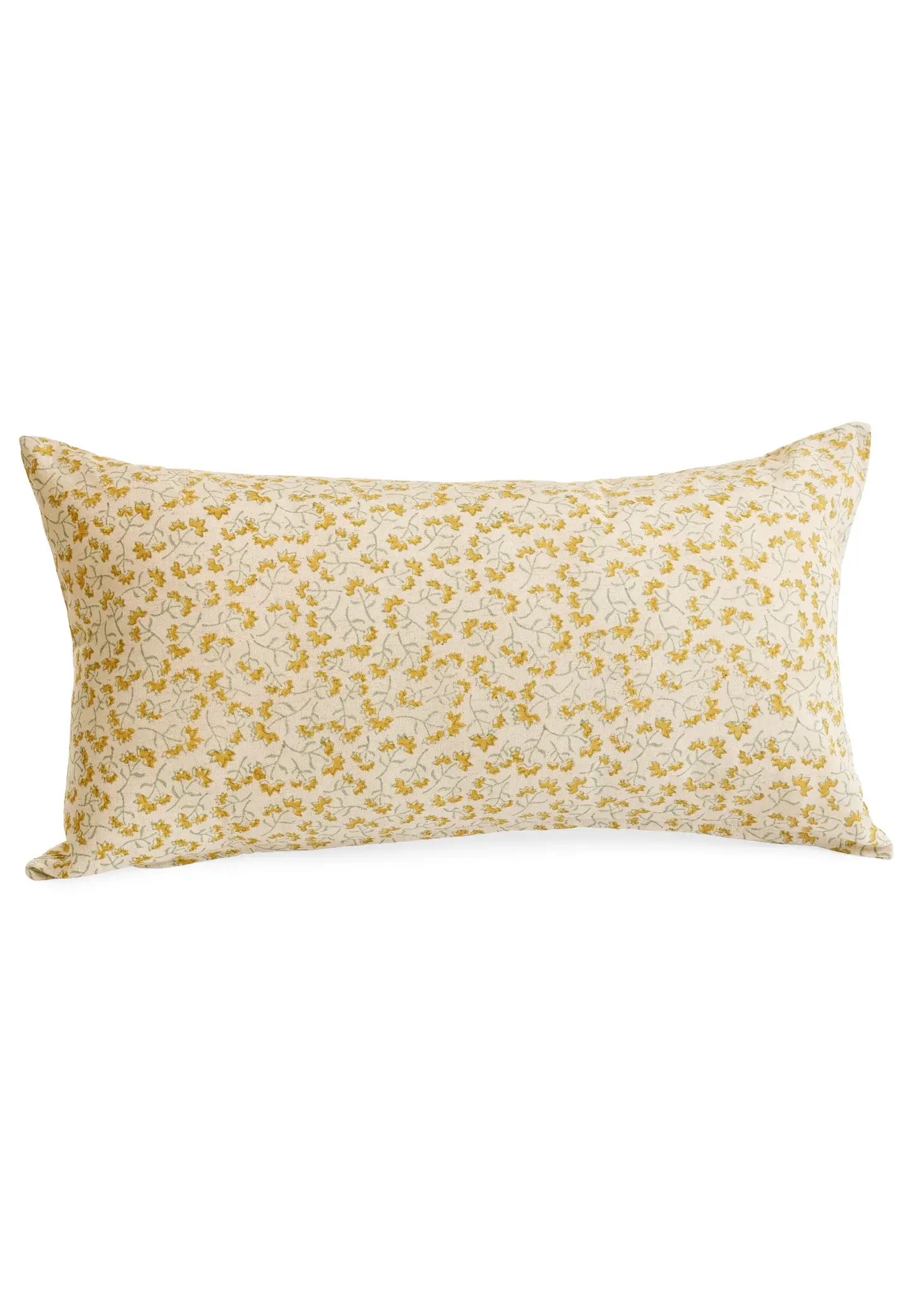 CUSHION COTTON HAND BLOCK PRINT FLWRS 12X22 SG-LTY