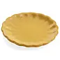 PLATE SMALL CERAMIC SCALLOP EDGE PALE YELLOW