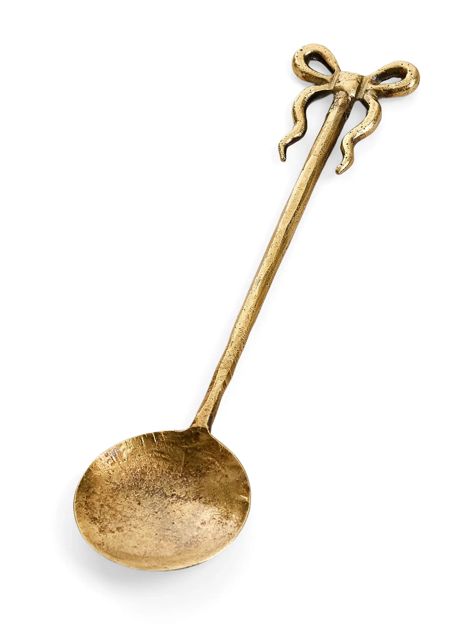SPOON IRON HANDMADE BOW ANTIQUE BRASS