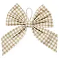 NAPKIN RING COT BOW TIE BLOCK PRINT GINGHAM TAUPE