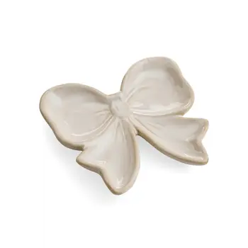 PLATE SMALL BOW SHAPE PORCELAIN WHITE