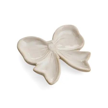 PLATE SMALL BOW SHAPE PORCELAIN WHITE