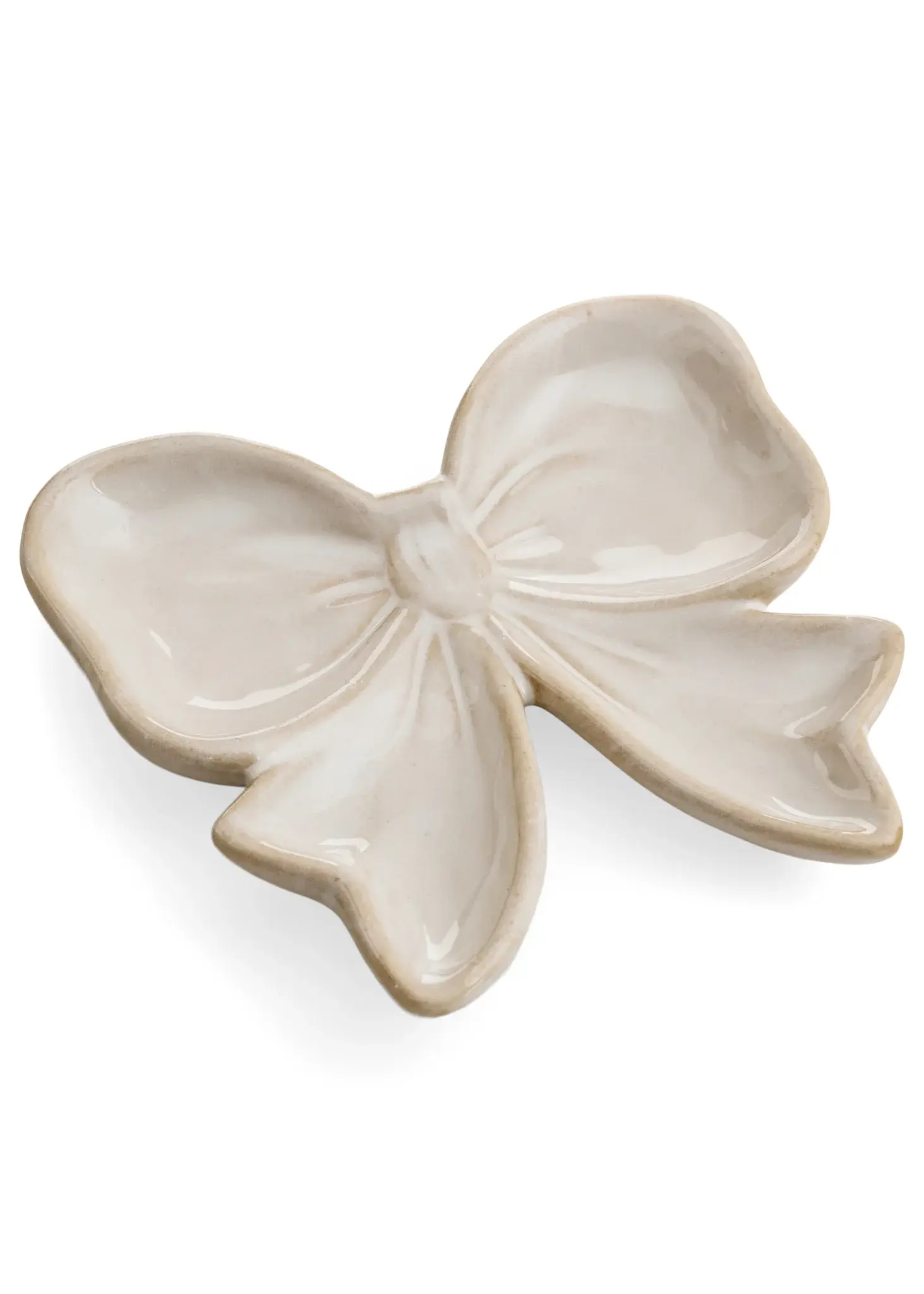 PLATE SMALL BOW SHAPE PORCELAIN WHITE