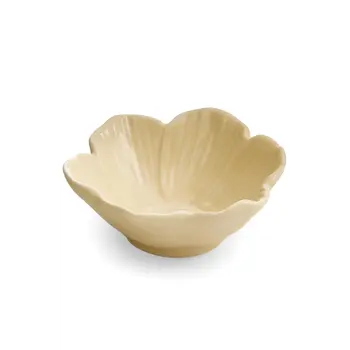 BOWL FLOWER SHAPE PORCELAIN BUTTERCUP YELLOW