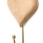 HOOK WOODEN HEART NAT-GOLD