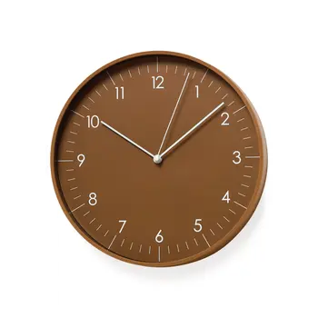 WALL CLOCK ROUND PLASTIC FRAME COFFEE