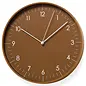 WALL CLOCK ROUND PLASTIC FRAME COFFEE