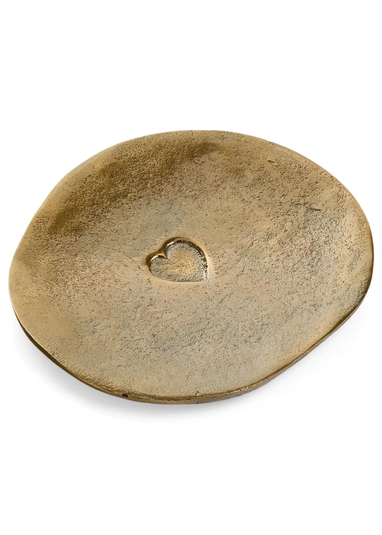 DECO SMALL TRAY CATCHALL ALUMINIUM HEART ANT BRASS