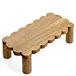 SERVING BOARD W/LEGS MANGO WOOD SCALLOP NAT