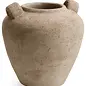 VASE URN WITH HANDLES CEMENT TEXTURED NATURAL