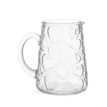 CARAFFE RECYCLED GLASS HEART DESIGN CLEAR