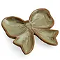 PLATE SMALL BOW SHAPE PORCELAIN ANTIQUE GREEN