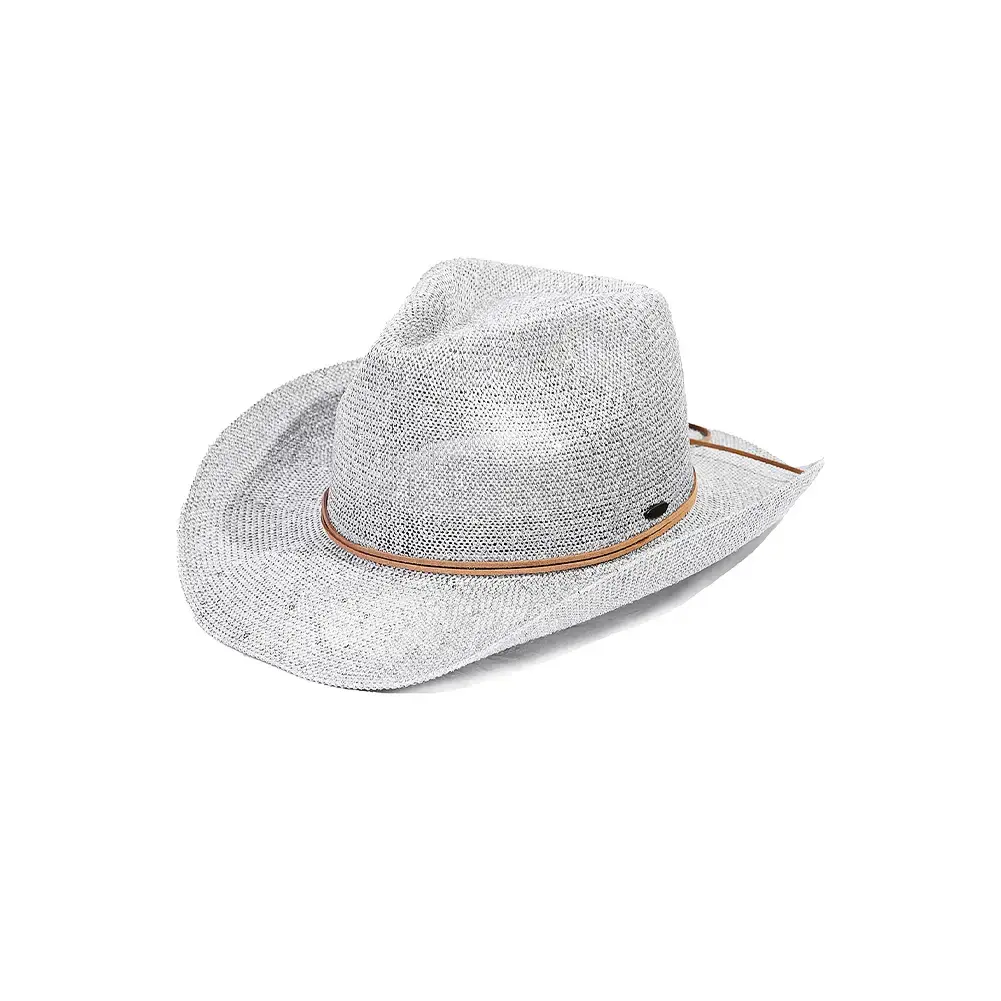 C.C Kids Suede String Band Sequin Cowboy Hat Silver