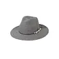 C.C Panama Sunhat with Shell and Pearl Trim Band Grey