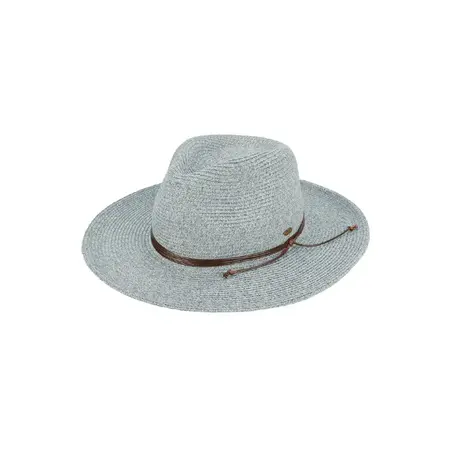 C.C String Trim Band Panama Sun Hat Denim