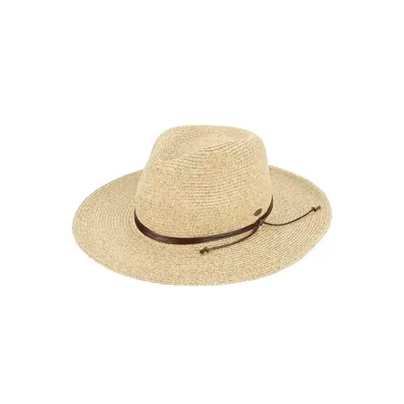 C.C String Trim Band Panama Sun Hat Natural