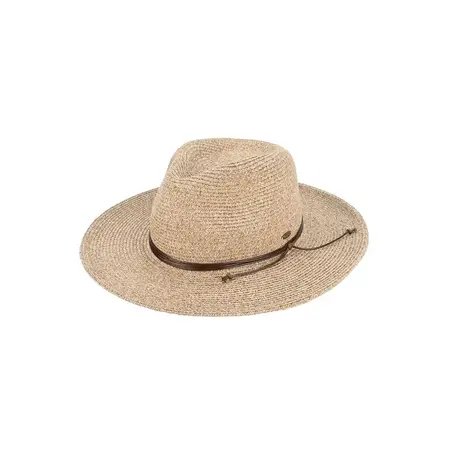 C.C String Trim Band Panama Sun Hat Taupe