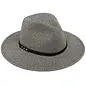 C.C Suede Band Trim Panama Sun Hat Black