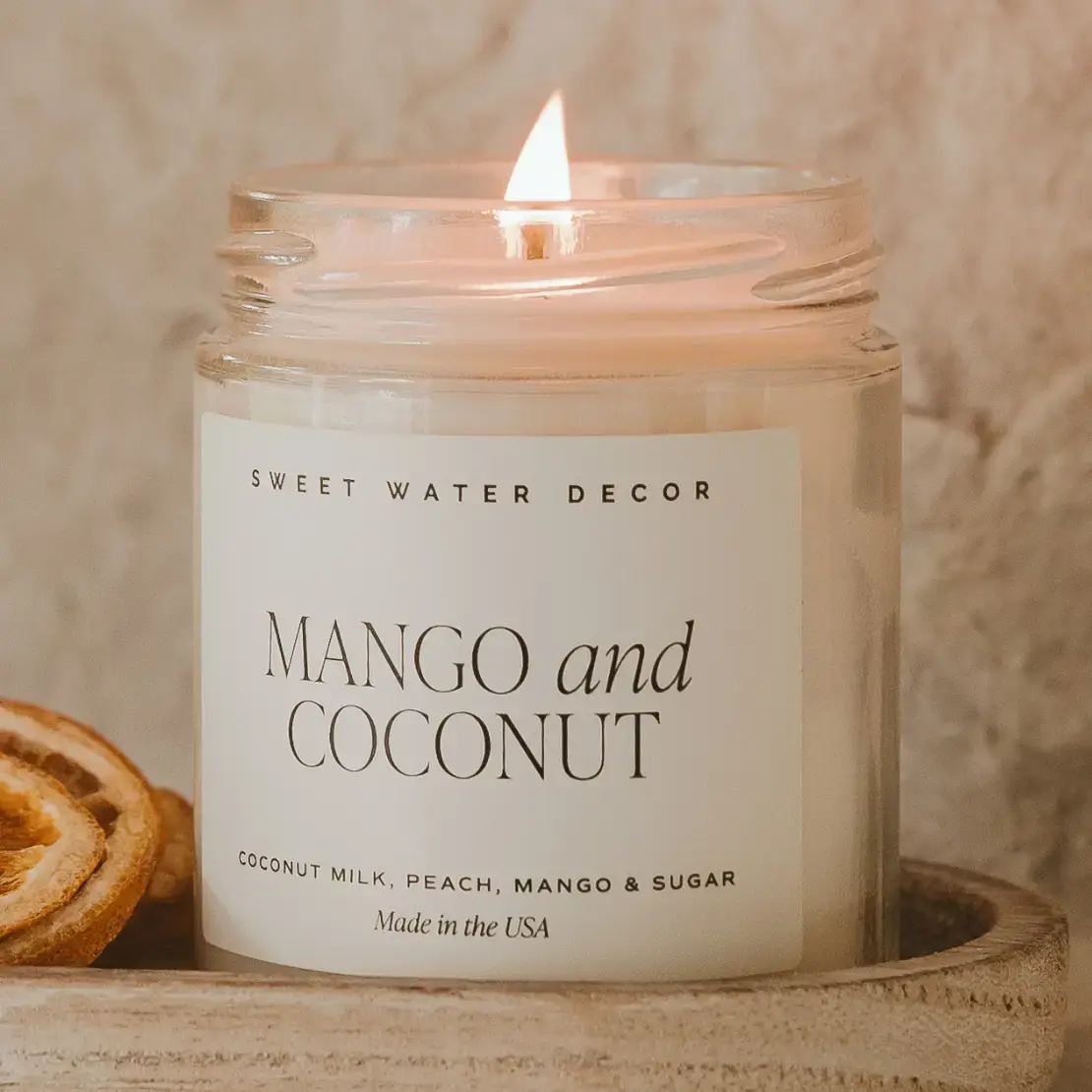Mango and Coconut 9 oz Soy Candle