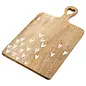 SERVING BOARD MANGO WOOD W/ HEARTS NATURAL-WHITE
