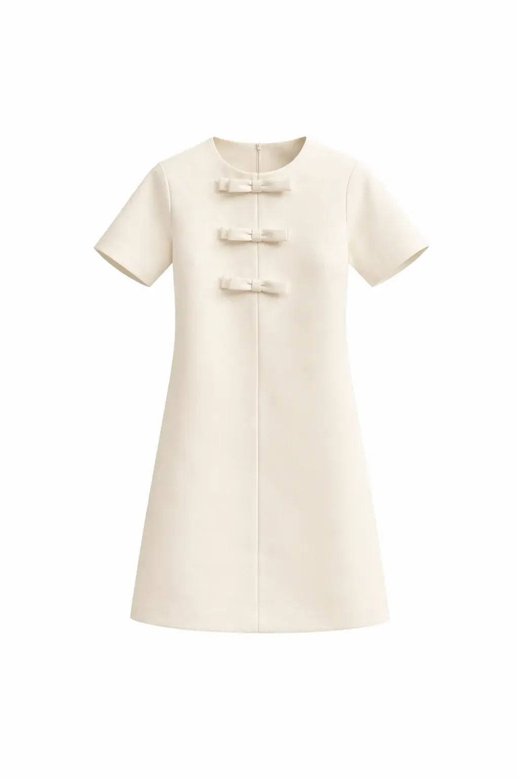 Offwhite Dress with Bows
