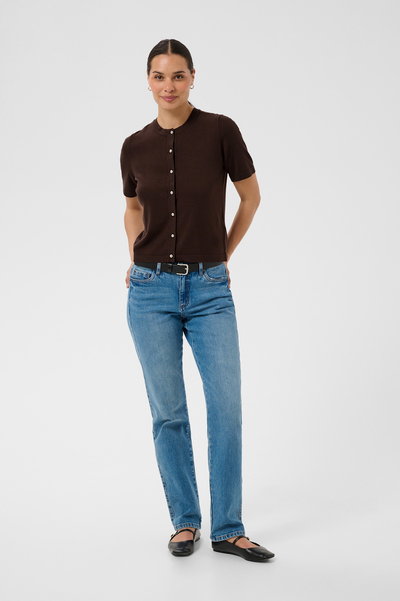 Kalizza Cardigan (Black Deep/Coffee Bean)