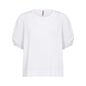 White Knitted Top Puffy Sleeves