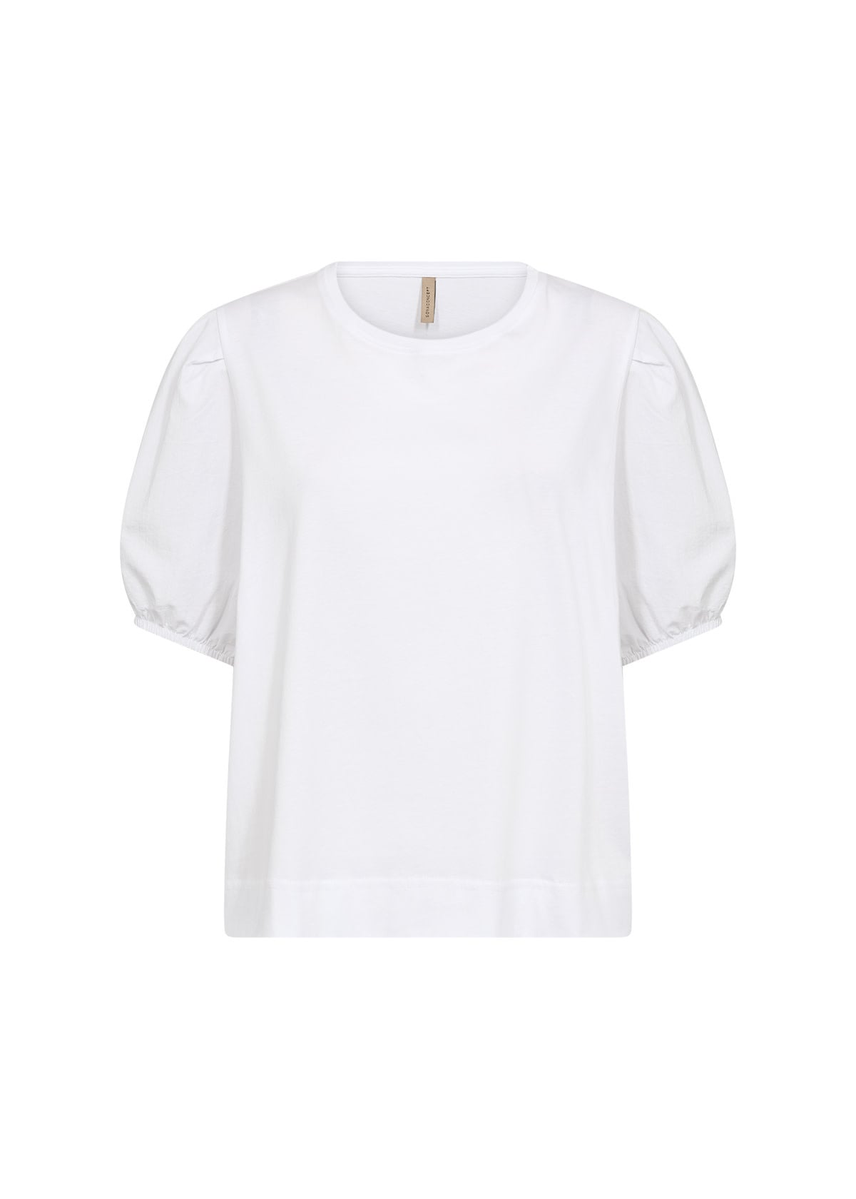 White Knitted Top Puffy Sleeves