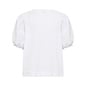 White Knitted Top Puffy Sleeves