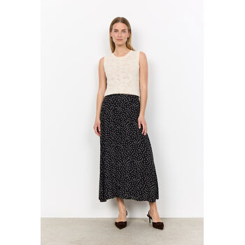 Woven Skirt Black Pokadots
