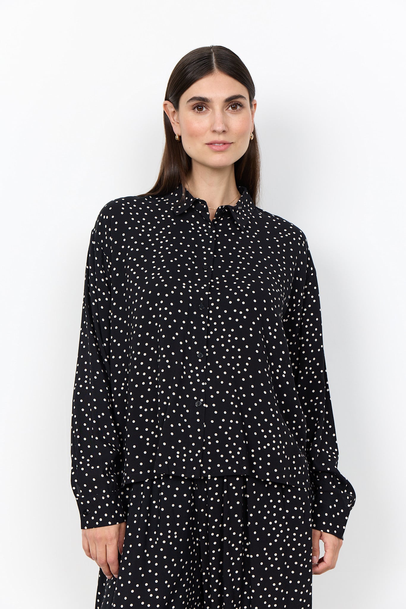 Woven Blouse Black Pokadots
