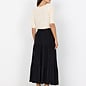 Black Woven Maxi Skirt Ruffles